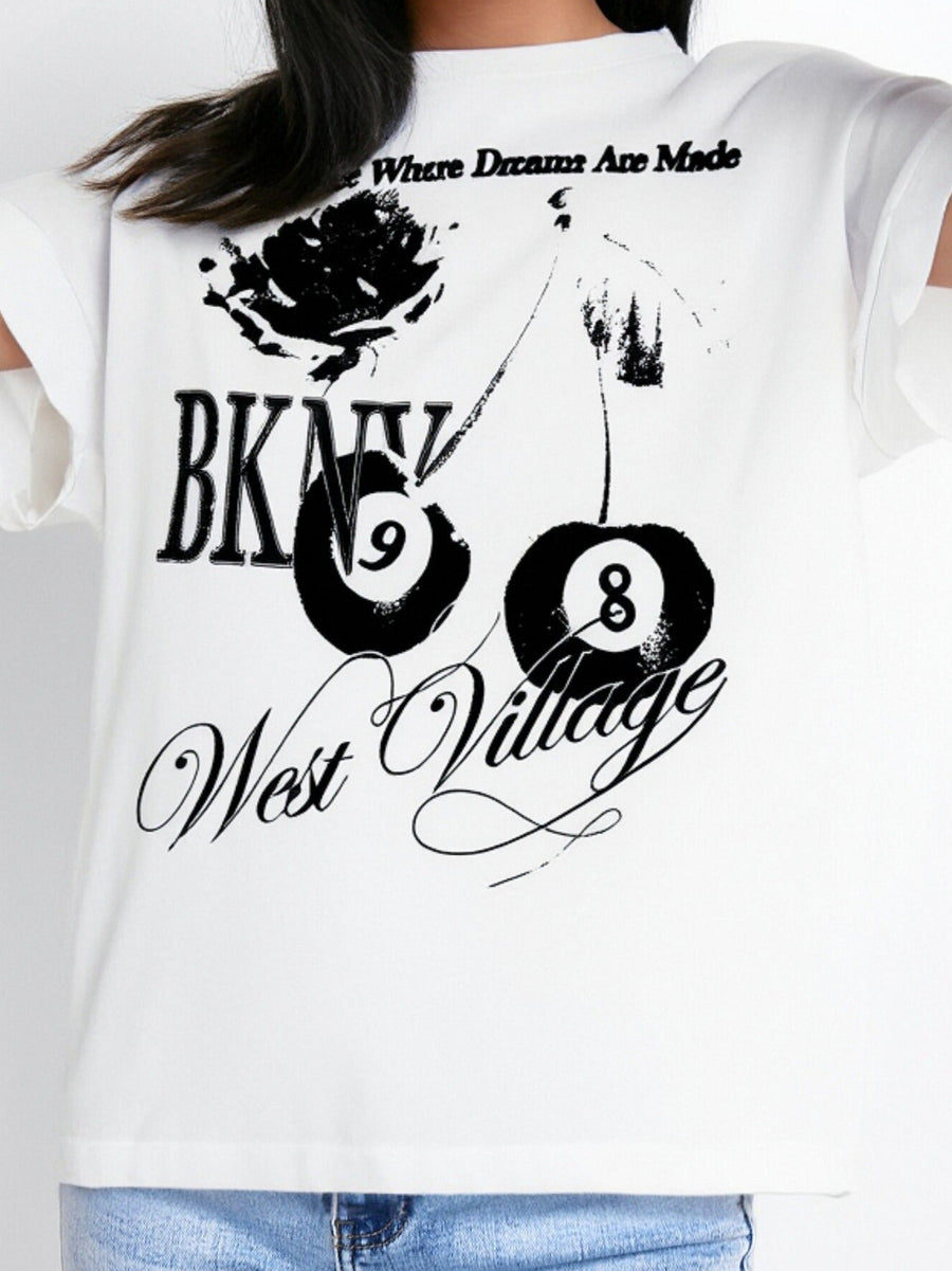 T-shirt en cotton coupe régulière avec Imprimé -NAUMY