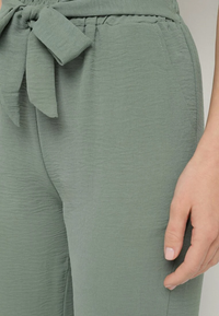 Pantalon droit fluide à nouer à la taille - NAUMY