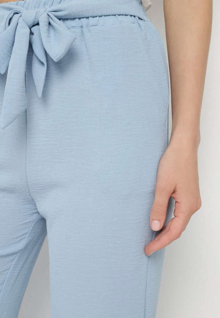 Pantalon droit fluide à nouer à la taille - NAUMY