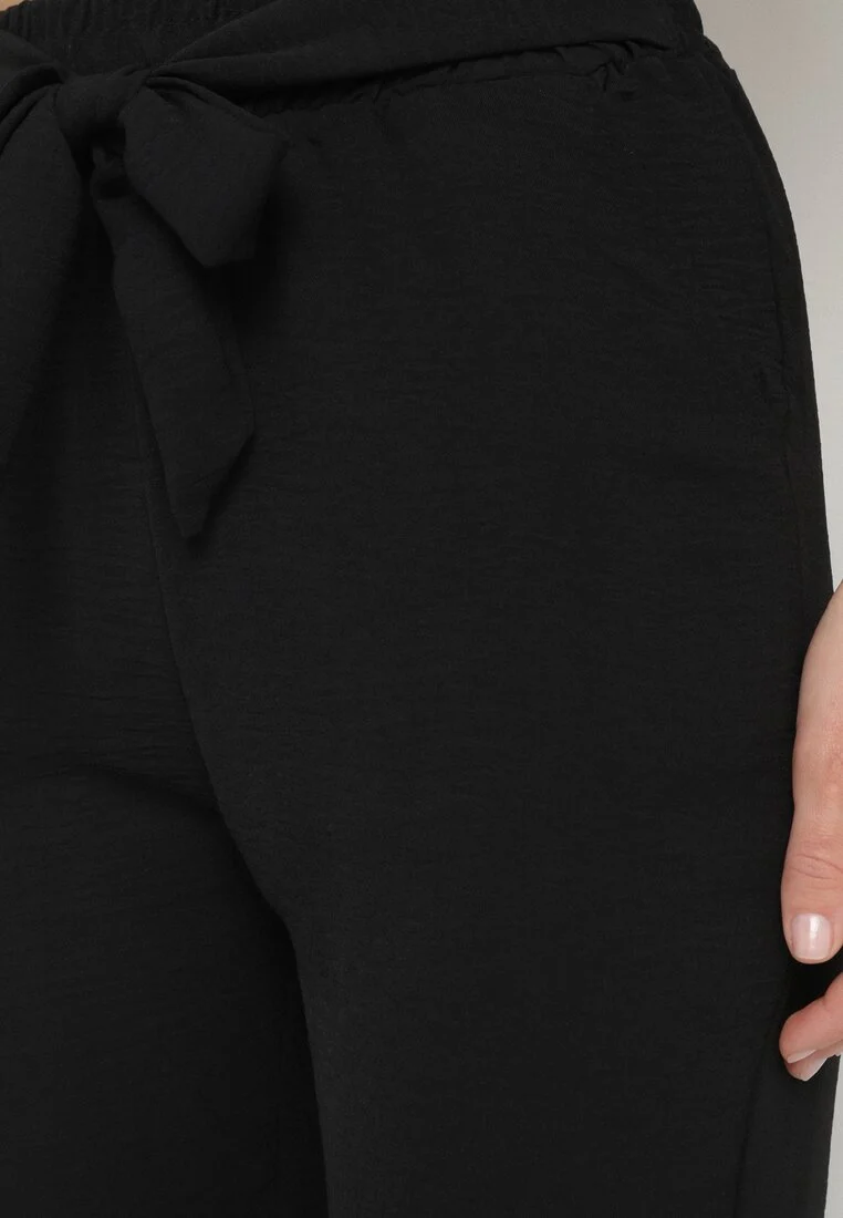 Pantalon droit fluide à nouer à la taille - NAUMY