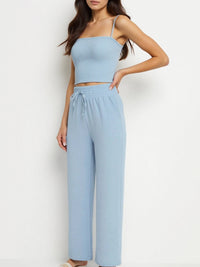 Pantalon droit fluide à taille élastique - NAUMY