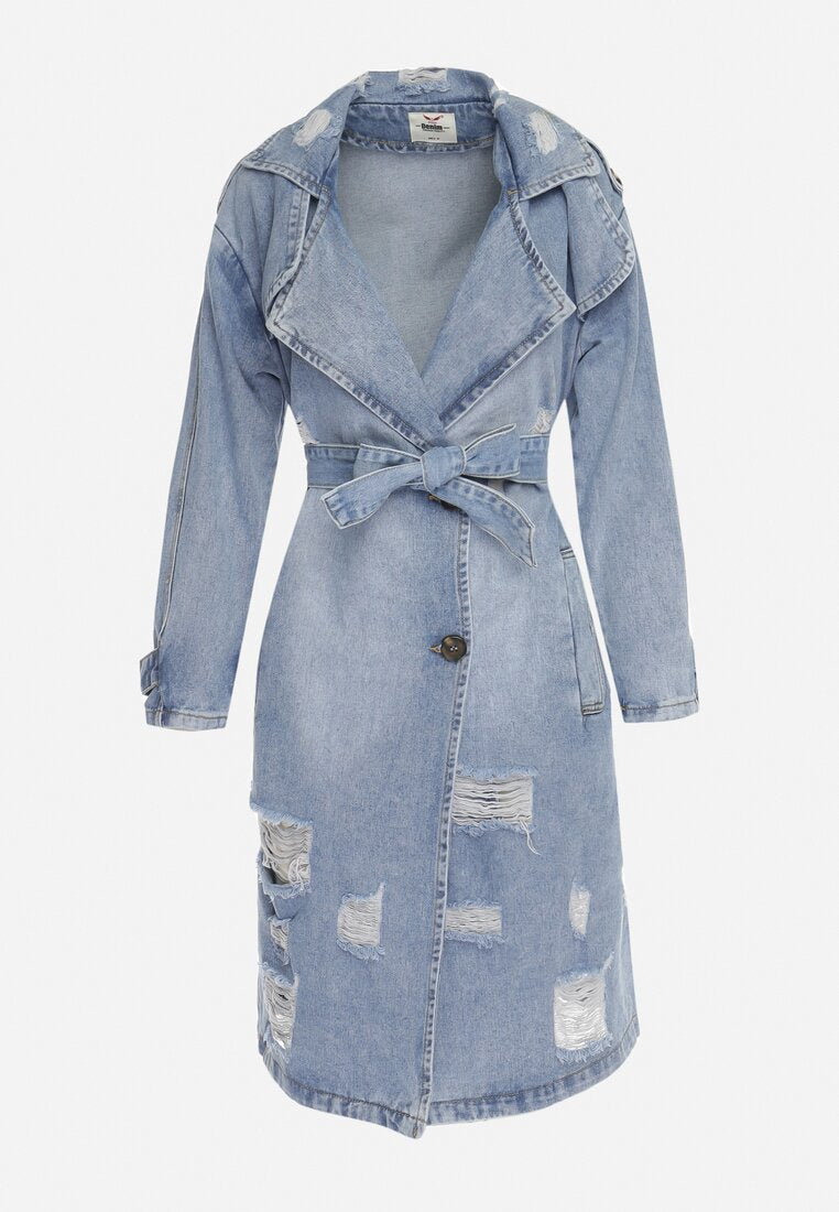 veste en jean longue