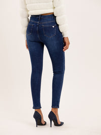 Jean skinny bleu taille haute