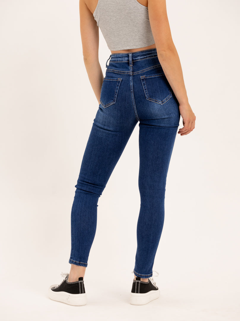 Jean skinny basique taille haute