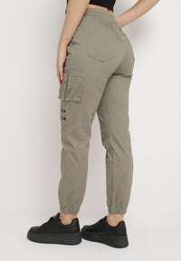 Pantalon cargo taille haute vert - Naumy