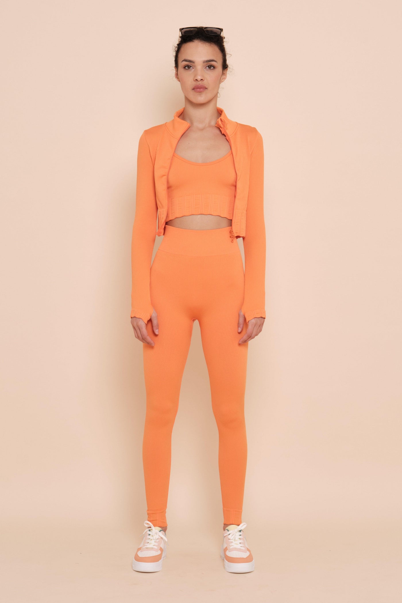 Ensemble de sport anti-cellulite orange - Naumy