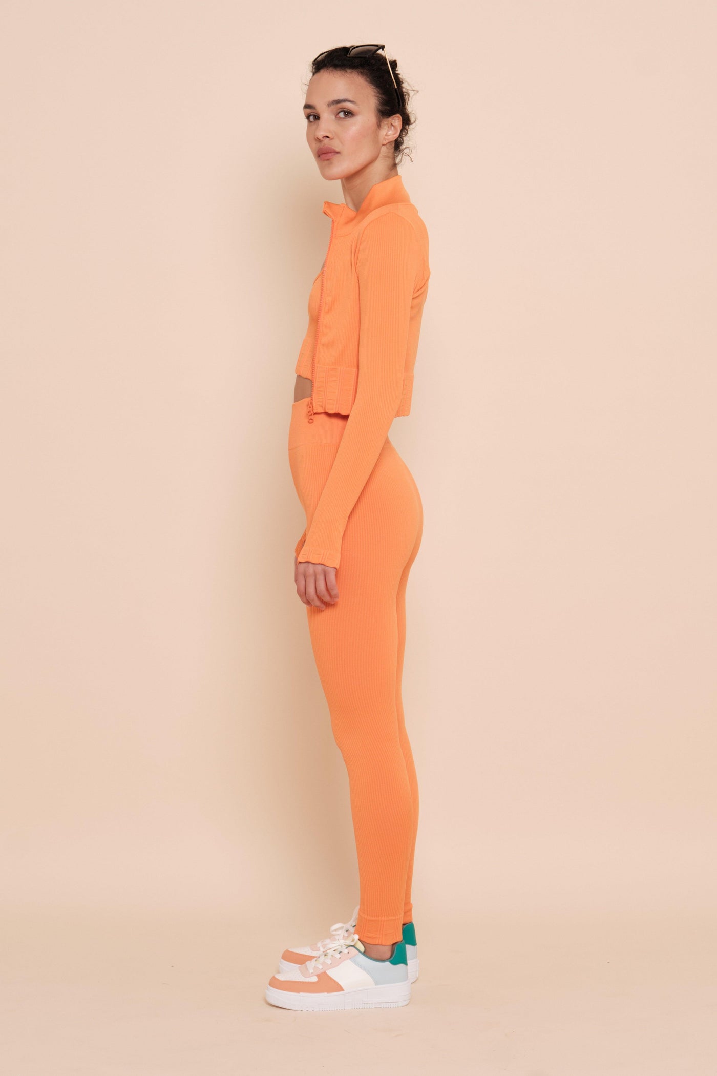 Ensemble de sport anti-cellulite orange - Naumy