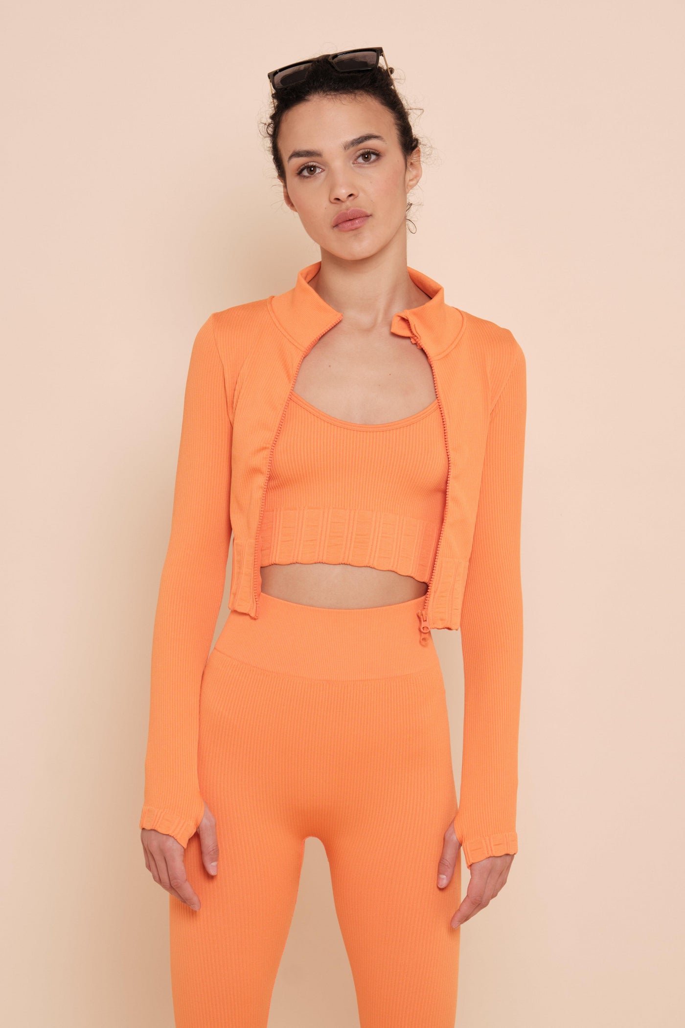 Ensemble de sport anti-cellulite orange - Naumy