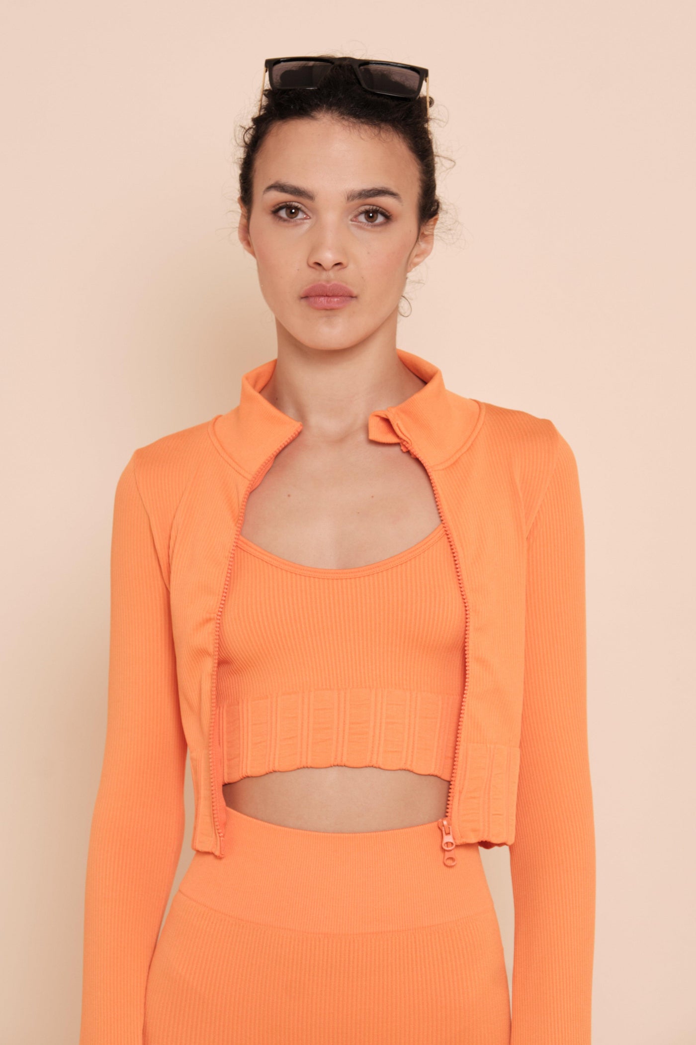 Ensemble de sport anti-cellulite orange - Naumy