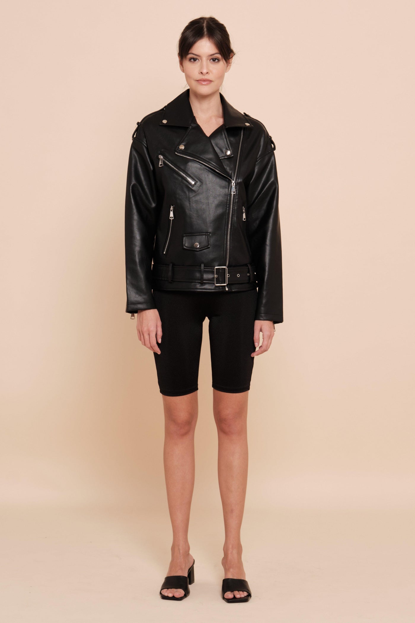 Blouson biker similicuir - Naumy