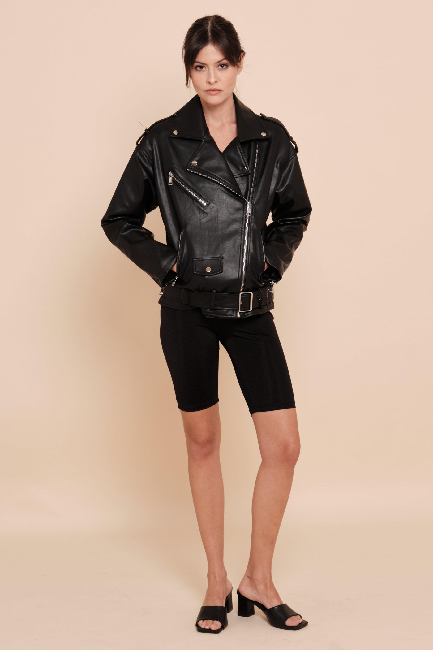 Blouson biker similicuir - Naumy