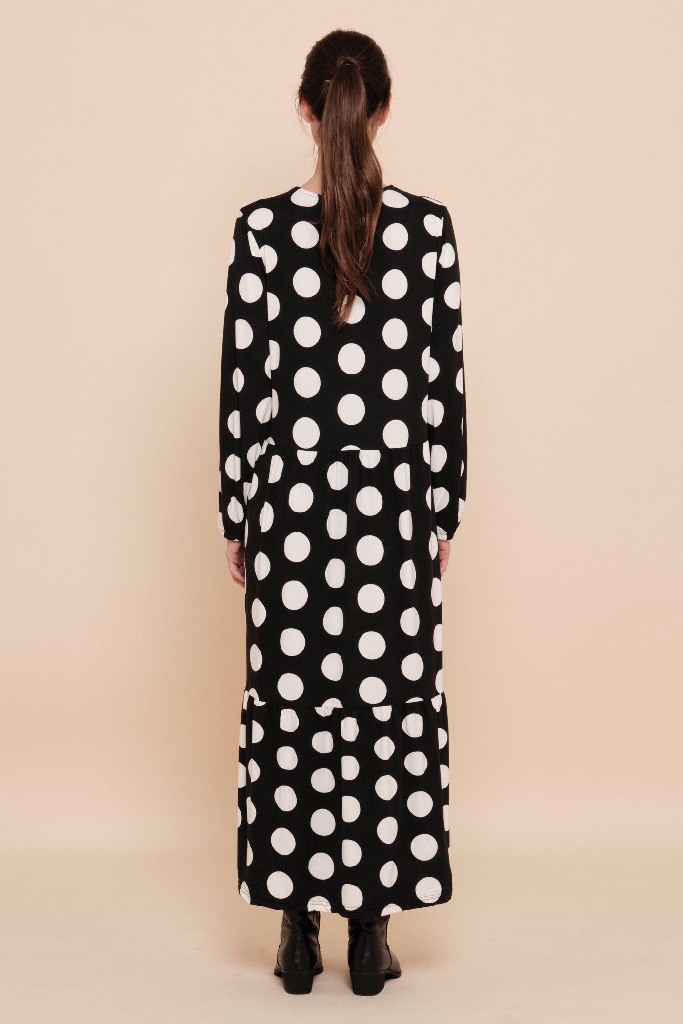 Robe fluide longue à pois - Naumy