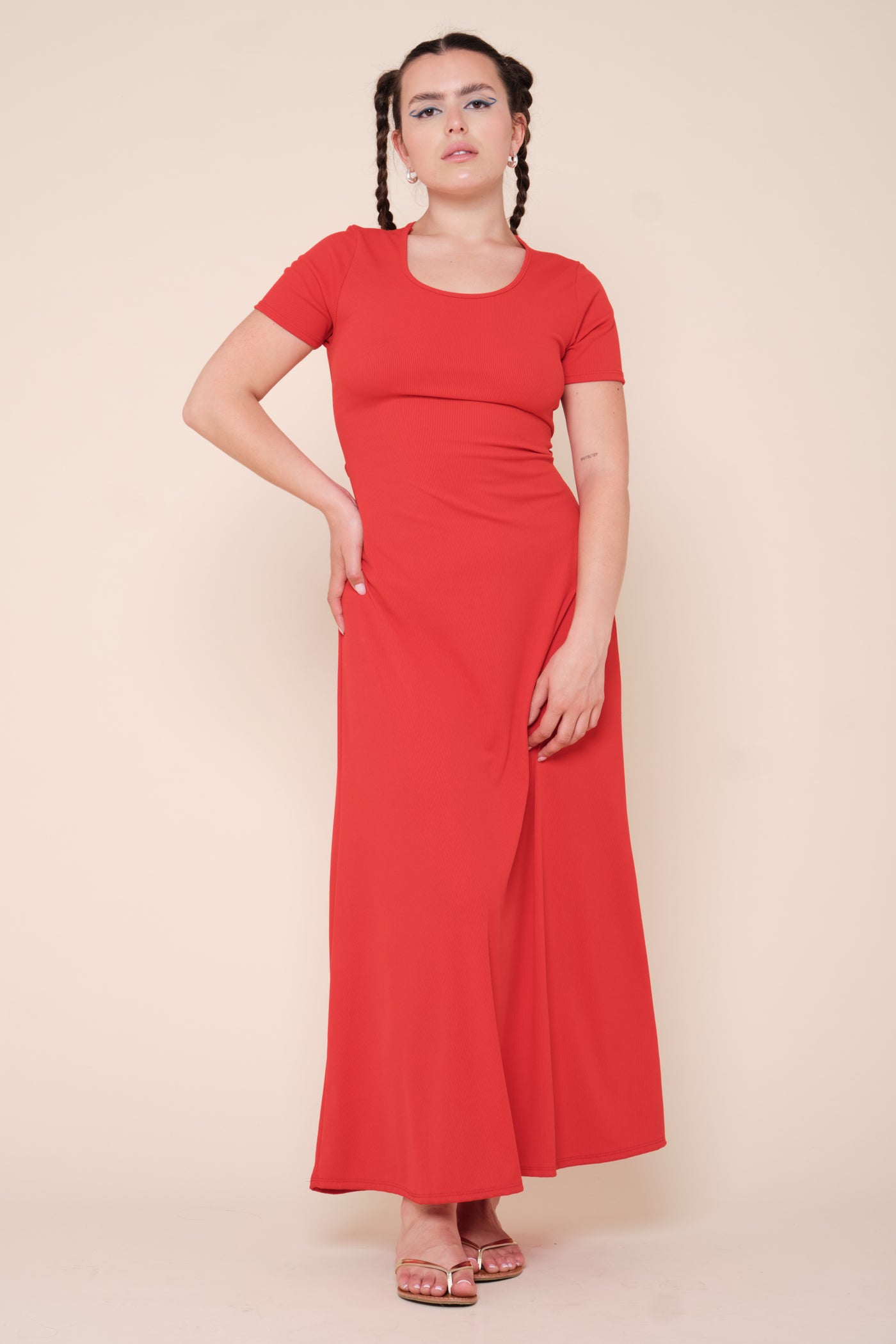 Robe longue rouge vif - Naumy