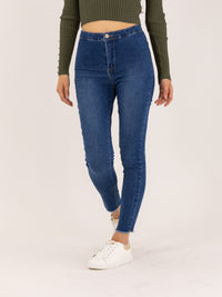 Jean skinny 7/8 ourlet brut