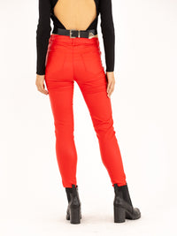 Pantalon skinny push up en simili cuir