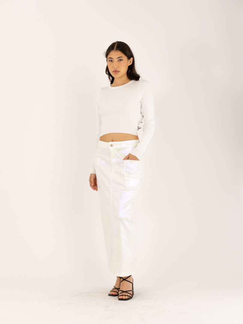 Jupe blanche en jean best sale