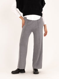 Pantalon droit en maille tricot