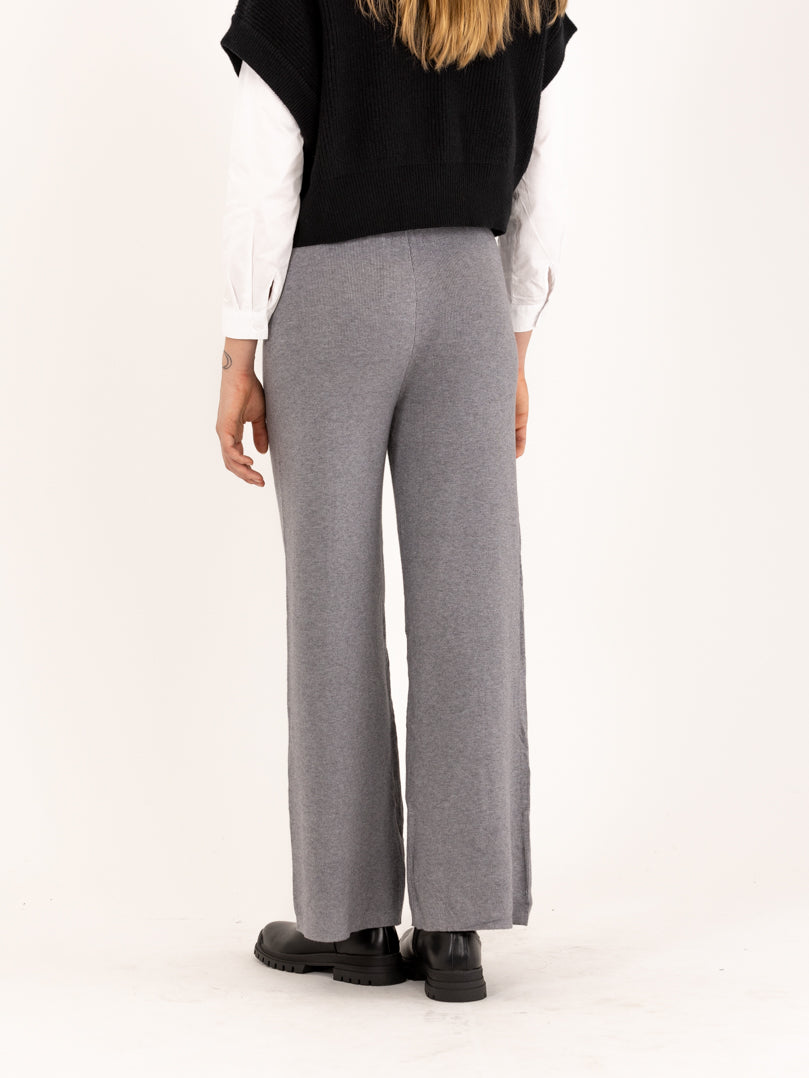 Pantalon droit en maille tricot