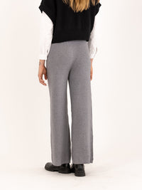 Pantalon droit en maille tricot