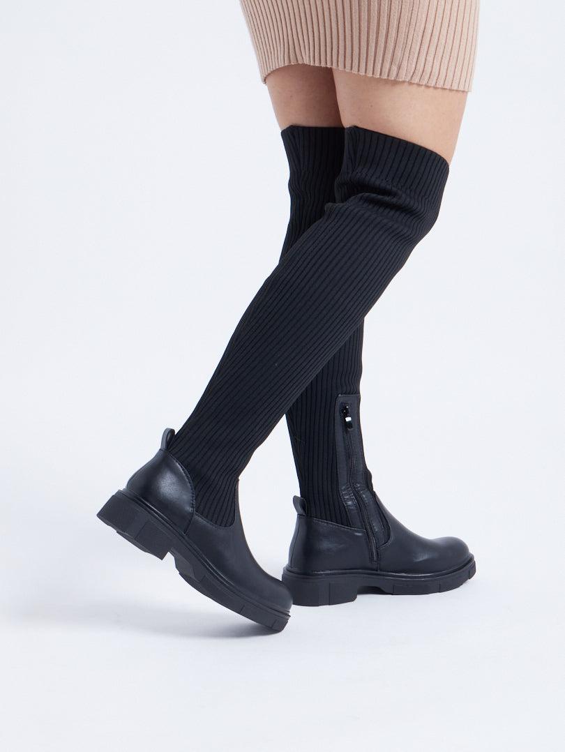 Bottes cuissardes chaussettes