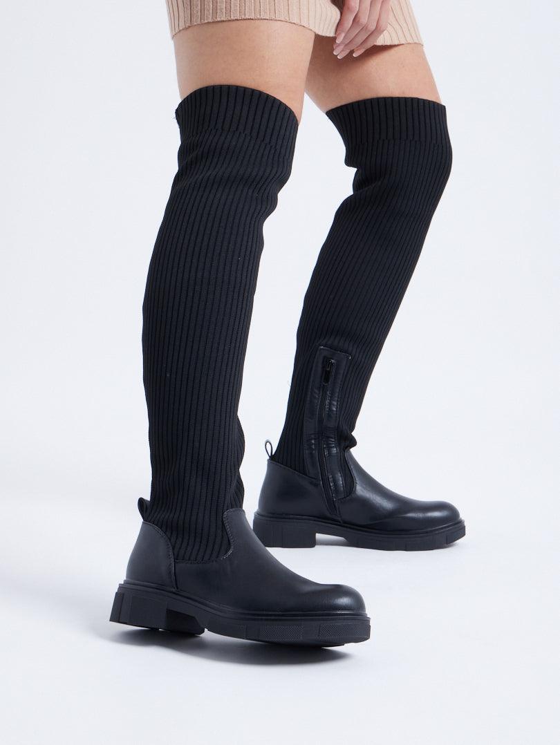 Bottes cuissardes chaussettes