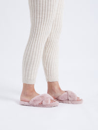 Chaussons mules en fourrure