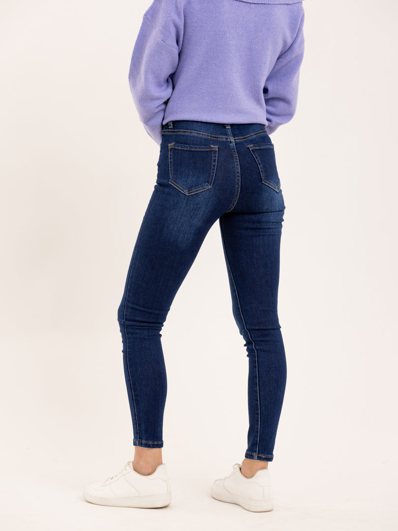 Jean bleu foncé stretch basique et slim