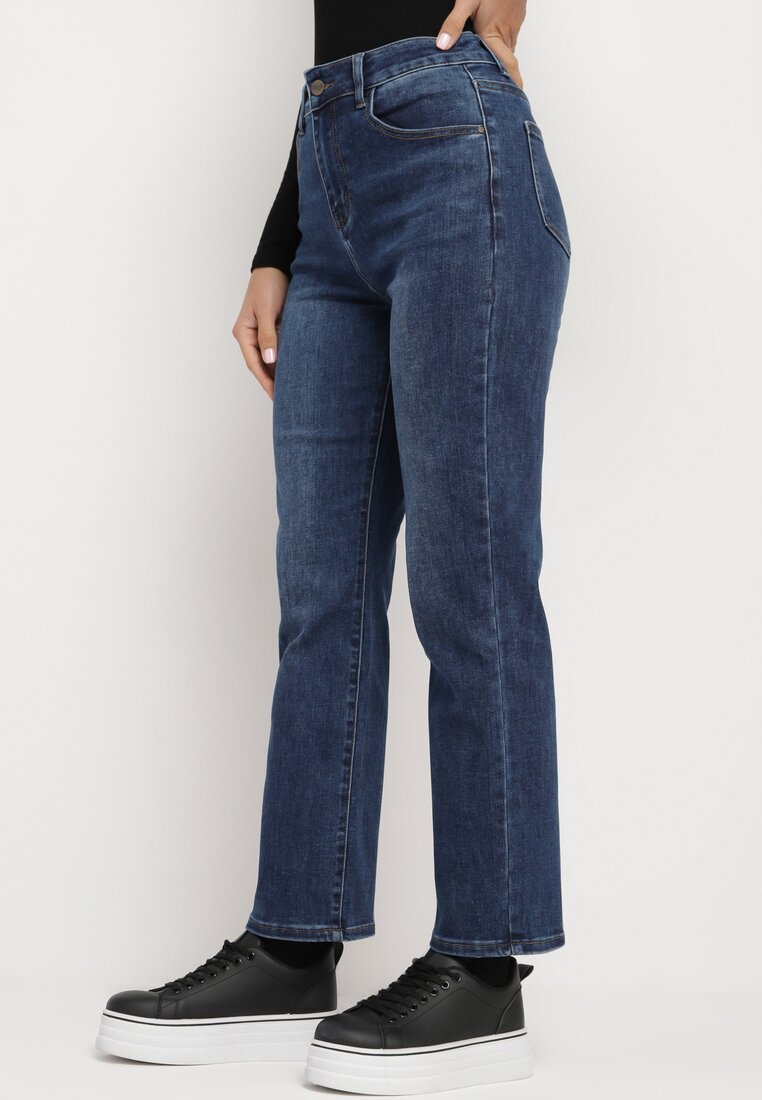 Pantalon Évasé Pour Femme - Jean Long Stretch à Jambe Large - Taille Basse, A Bleu, XS Pantalon Évasé Pour Femme - Jean Long Stretch à Jambe Large - Taille Basse, A Bleu, XS