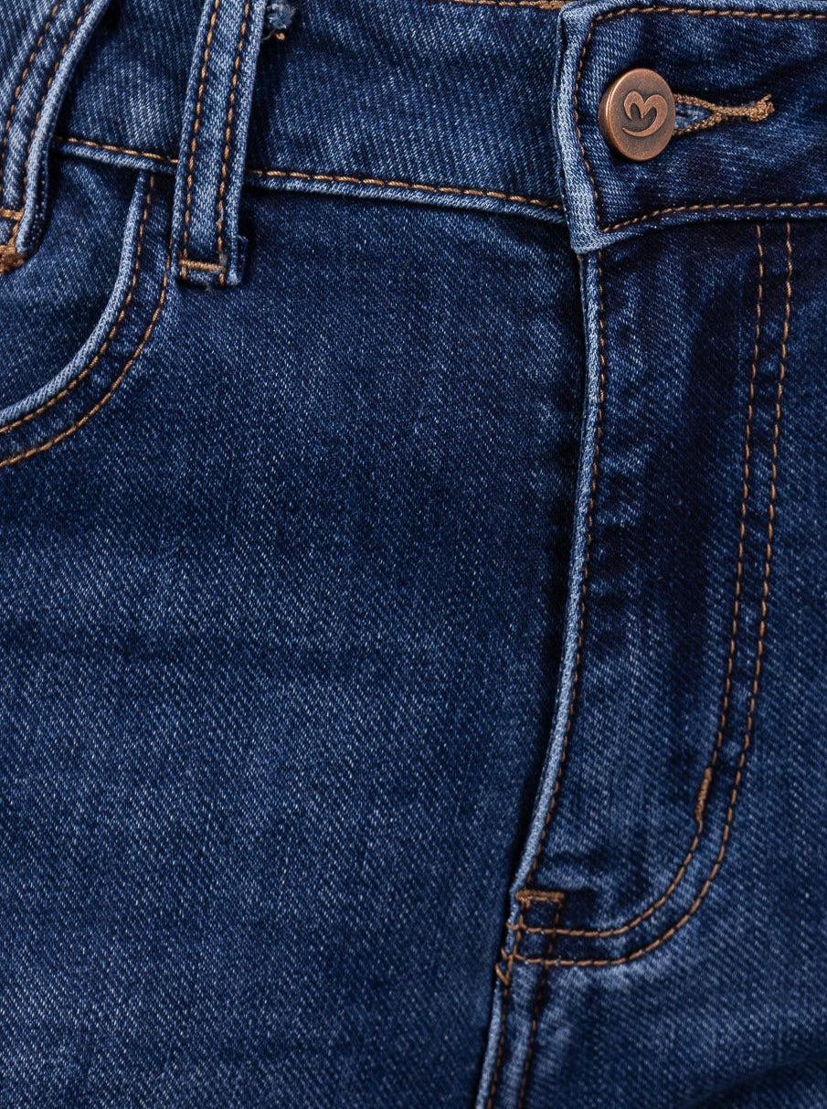 Jean Mom Bleu Taille Haute Femme – Coupe Confort & Esprit Rétro Moderne - NAUMY