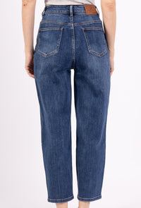 Jean Mom Boutonné – Bleu Casual & Élégant - NAUMY