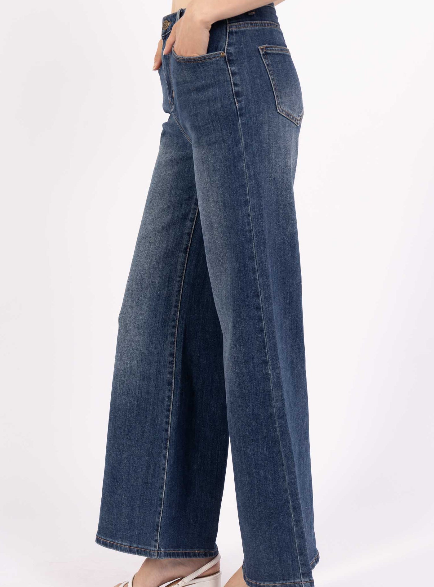 Jean Femme Bleu vintage Wide Leg Premium – Taille Haute & Coupe Évasée
