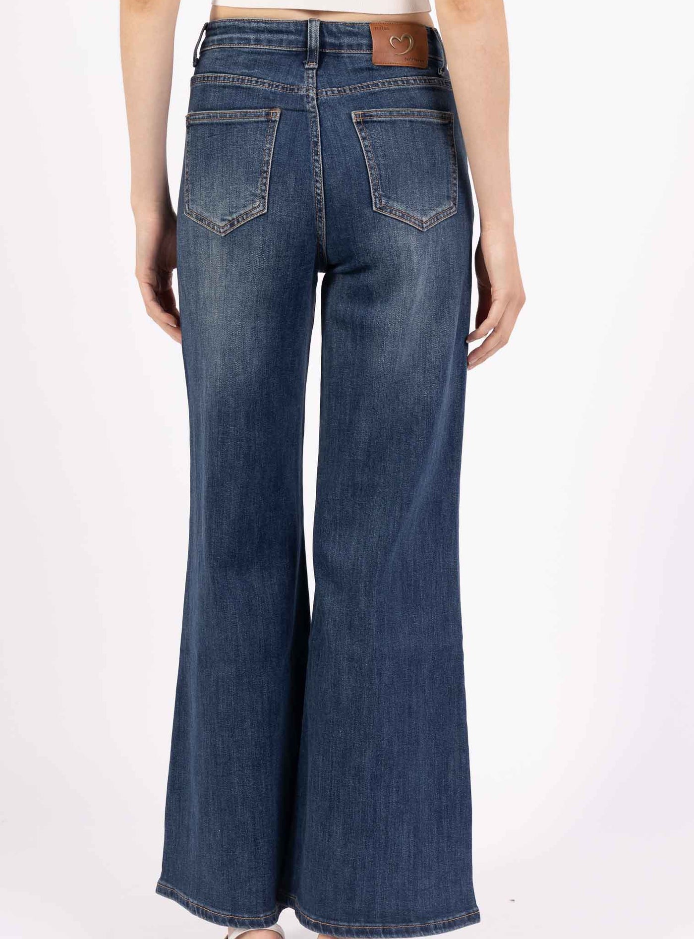 Jean Femme Bleu vintage Wide Leg Premium – Taille Haute & Coupe Évasée