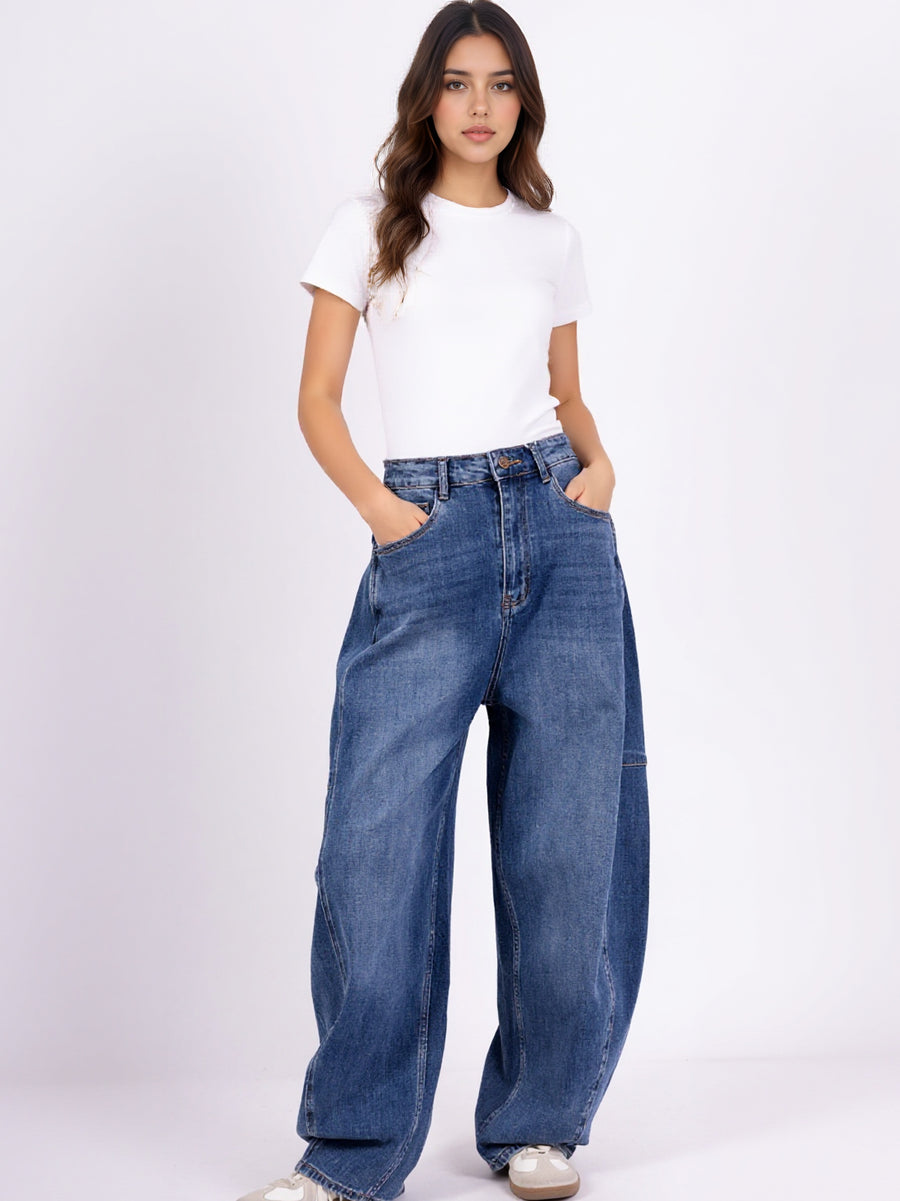 Jean Loose Large Bleu - NAUMY