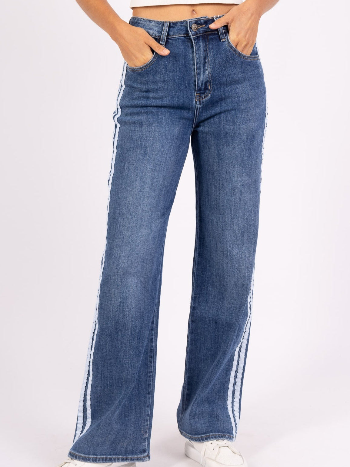 Jean Large à Bandes Latérales – Le Must-Have Street - NAUMY