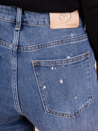 Jean Large Bleu à Paillettes – Élégance Lumineuse & Confort Absolu - NAUMY