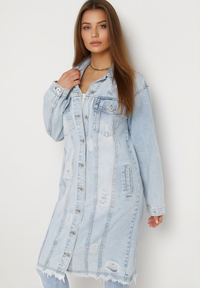 Veste longue en denim destroy - Naumy