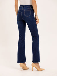 Jean flare fit bleu foncé