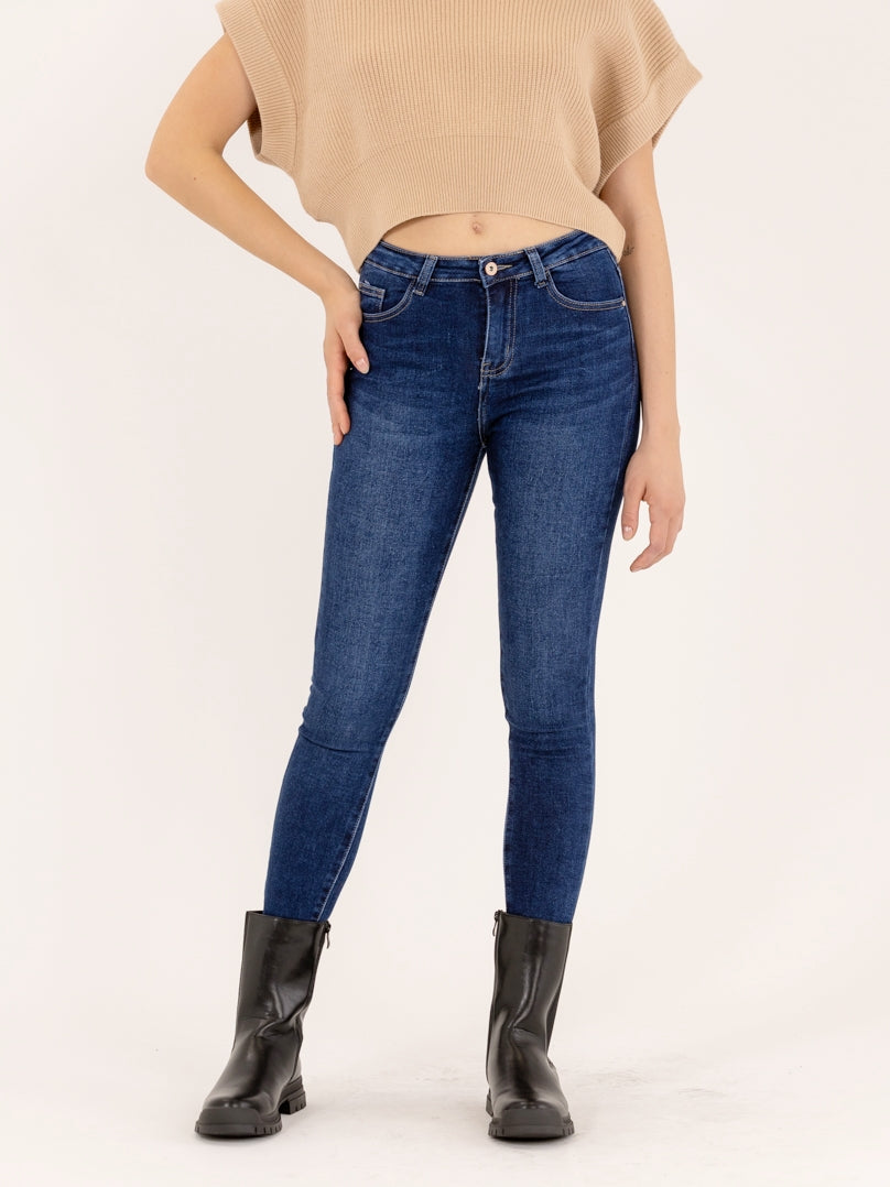 Jean skinny taille haute